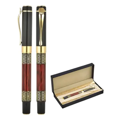 1217-kr siyah-gold metal roller kalem seti - Anadolu Promosyon