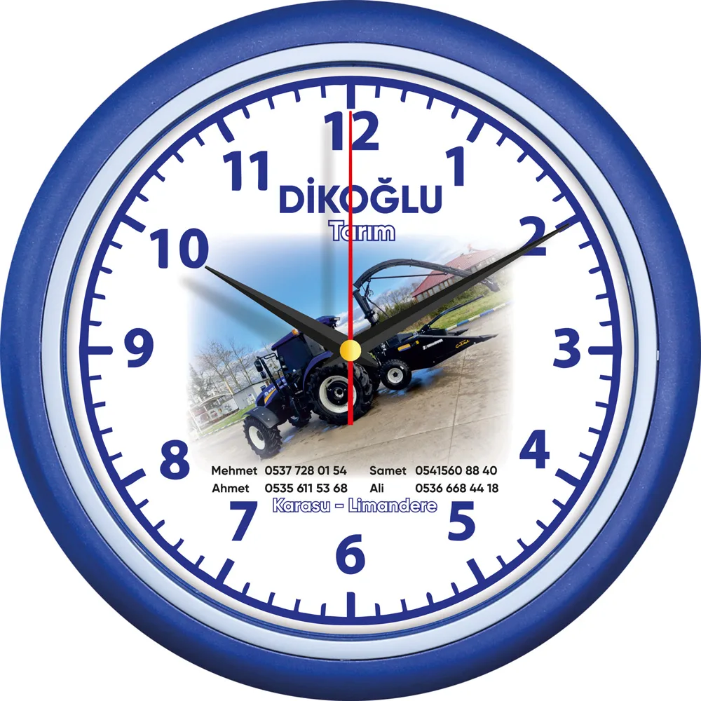 V30-510 Plastik Duvar Saati Lacivert
