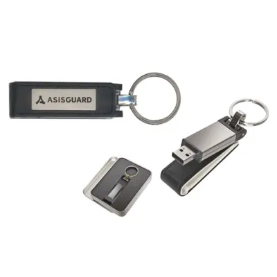 20630 metal & deri usb flash bellek usb bellekler - Anadolu Promosyon