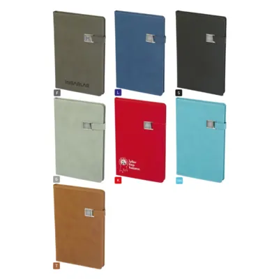 36553 metal tokali termo deri defter 13 x 21 cm - Anadolu Promosyon