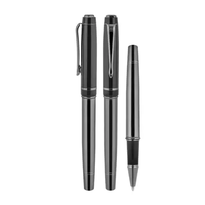 1219-r füme-siyah metal roller kalem - Anadolu Promosyon