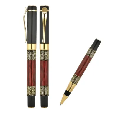 1217-r siyah-gold metal roller kalem - Anadolu Promosyon