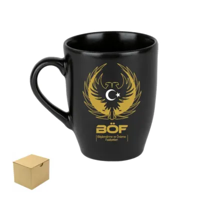 85notmug00 bonna porselen mat siyah mug kupa bardaklar - Anadolu Promosyon