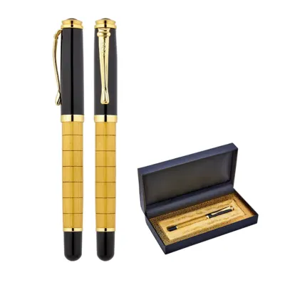 1214-kr gold metal roller kalem seti - Anadolu Promosyon