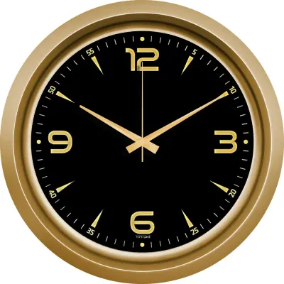 V30-743 Metallised Wall Clock