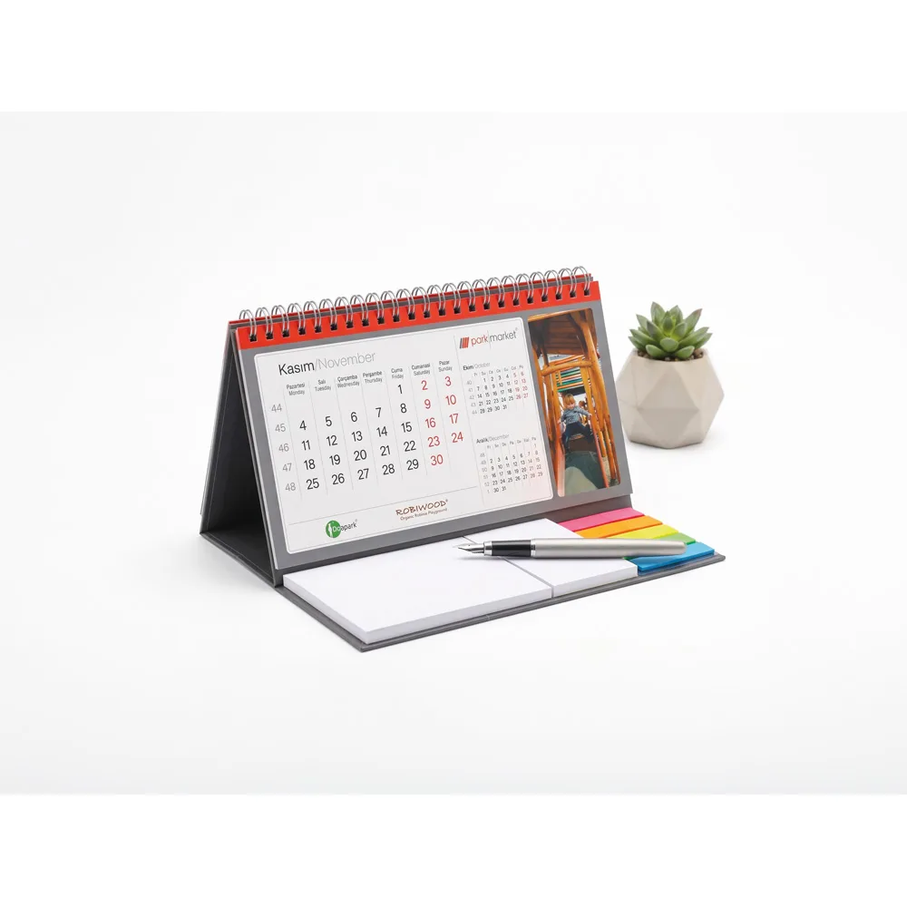 AMT-09 Desk Calendar with Notepad