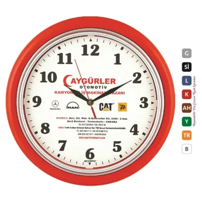 30233 plastik çerçeve duvar saati 34 cm - Anadolu Promosyon
