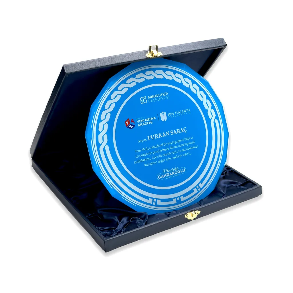 Pb1524 tabak kristal plaket - Anadolu Promosyon