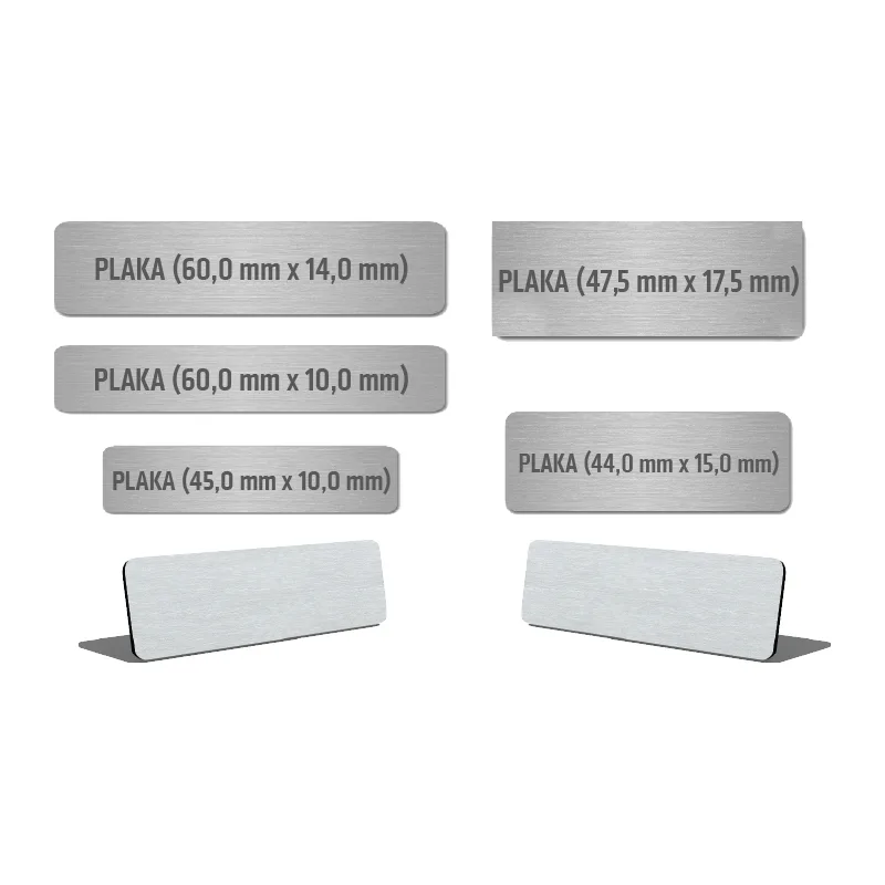 Metal plaka-4415 uni metal plaka (44,0 mm x 15,0 mm) ajanda aksesuarları - Anadolu Promosyon