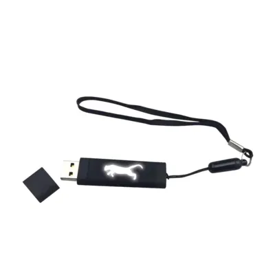 F-200-16 siyah - beyaz işık 16 gb işıklı rubber usb usb bellekler - Anadolu Promosyon