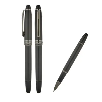 1218-r siyah-füme metal roller kalem - Anadolu Promosyon