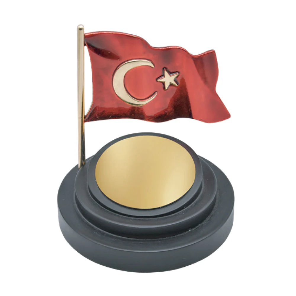 4185 Masaüstü Bayraklı İsimlik Siyah