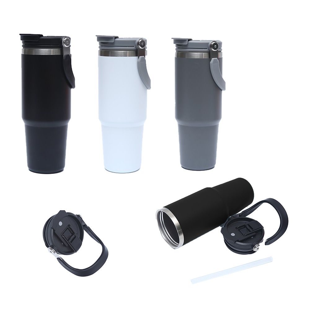 8173 Katlanır Kulplu Çelik Termos 888 ml