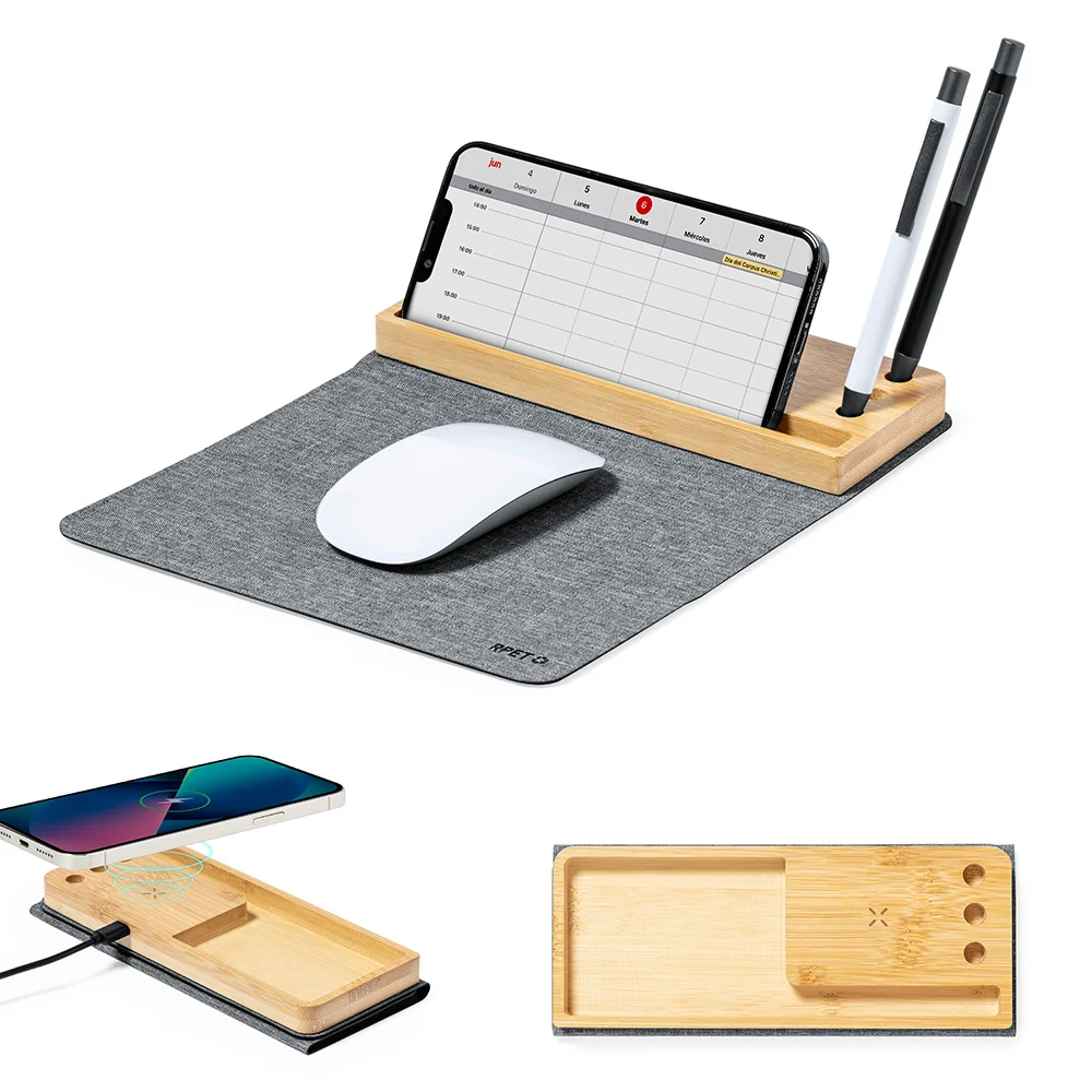 20247 Wireless Mousepad Bambu - Anadolu Promosyon