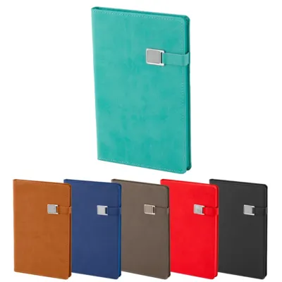 24185 Termo Deri Tarihsiz Defter ( 13 x 21 cm ) Füme - Anadolu Promosyon