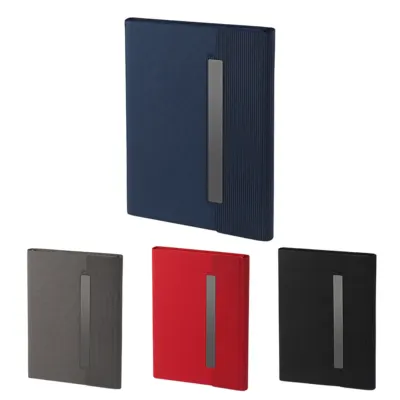 24650 Termo Deri Kapak Tarihsiz Defter ( 14.5 x 21 cm ) Lacivert - Anadolu Promosyon