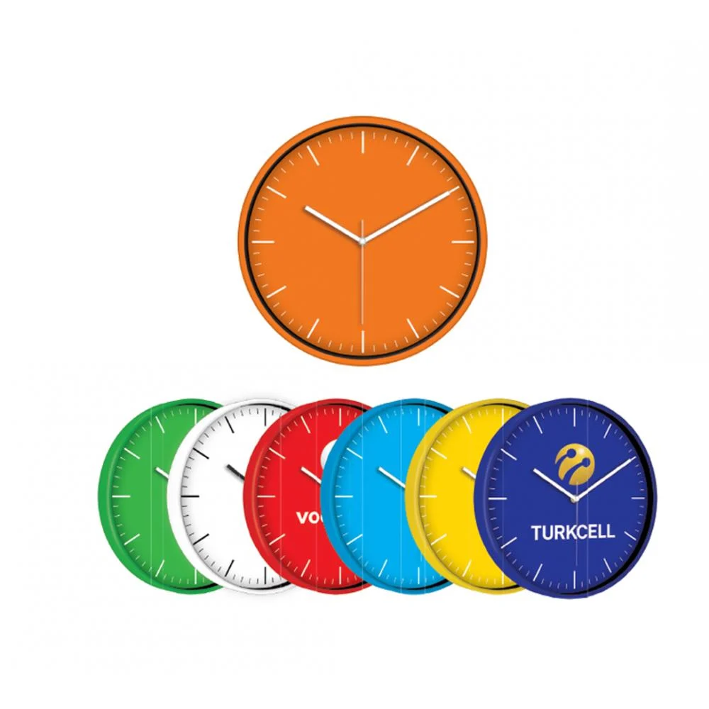 40187 Plastik Duvar Saati ( 330 mm ) Beyaz - Anadolu Promosyon