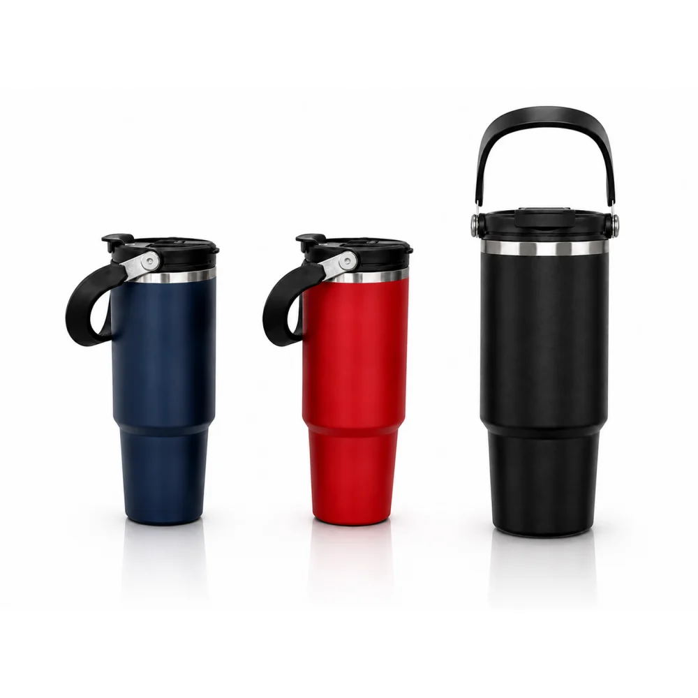 60200 Çelik Termos ( 900 ml ) Kırmızı - Anadolu Promosyon