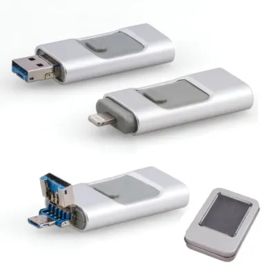 7202-32GB 32 GB Metal USB Bellek Gümüş - Anadolu Promosyon
