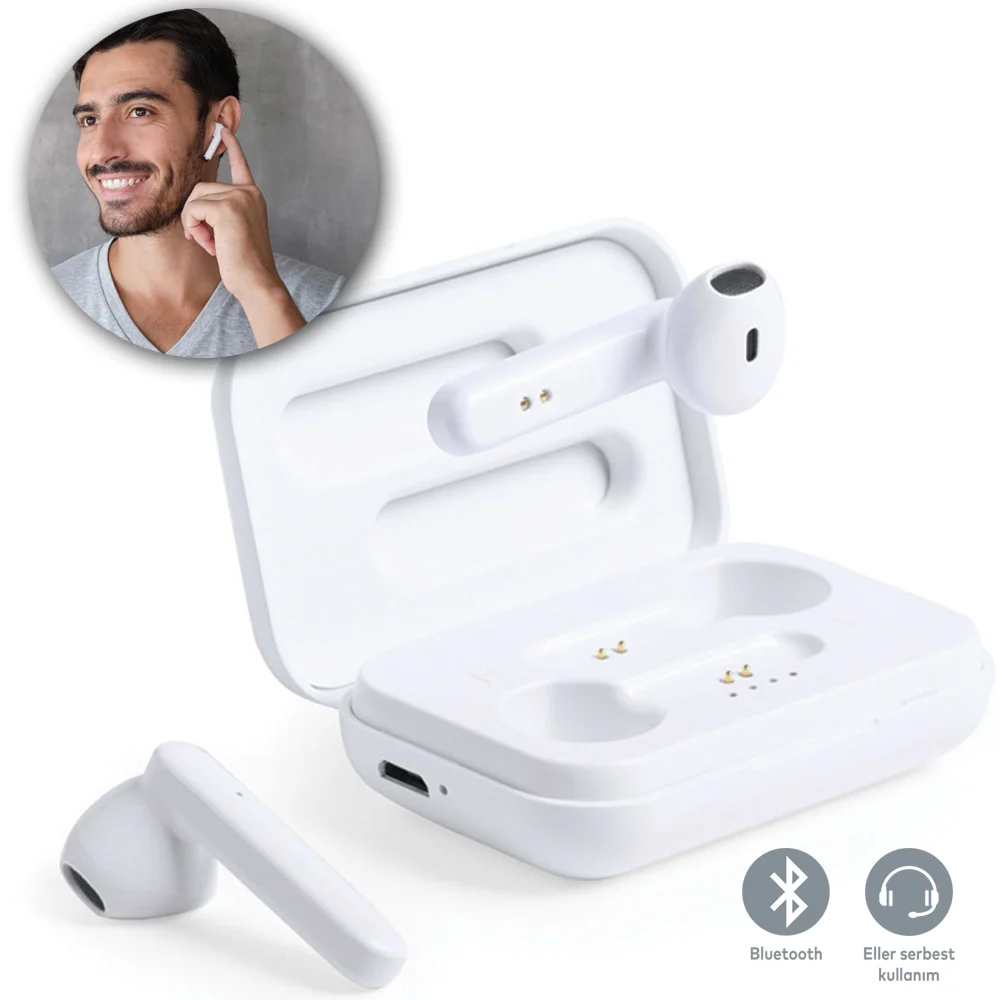 7537 Bluetooth Kulaklık Beyaz - Anadolu Promosyon