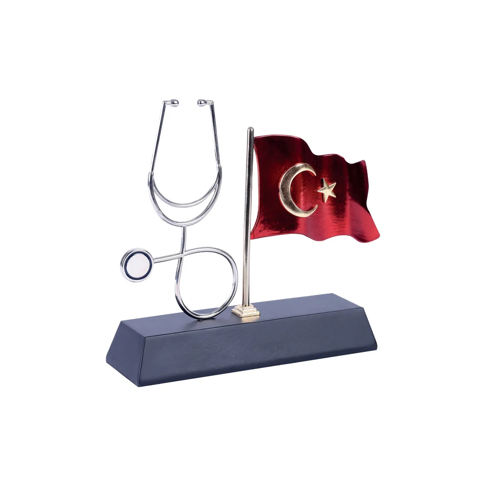 9530 bayraklı özel figürlü plaket ahşap masa setleri - Anadolu Promosyon