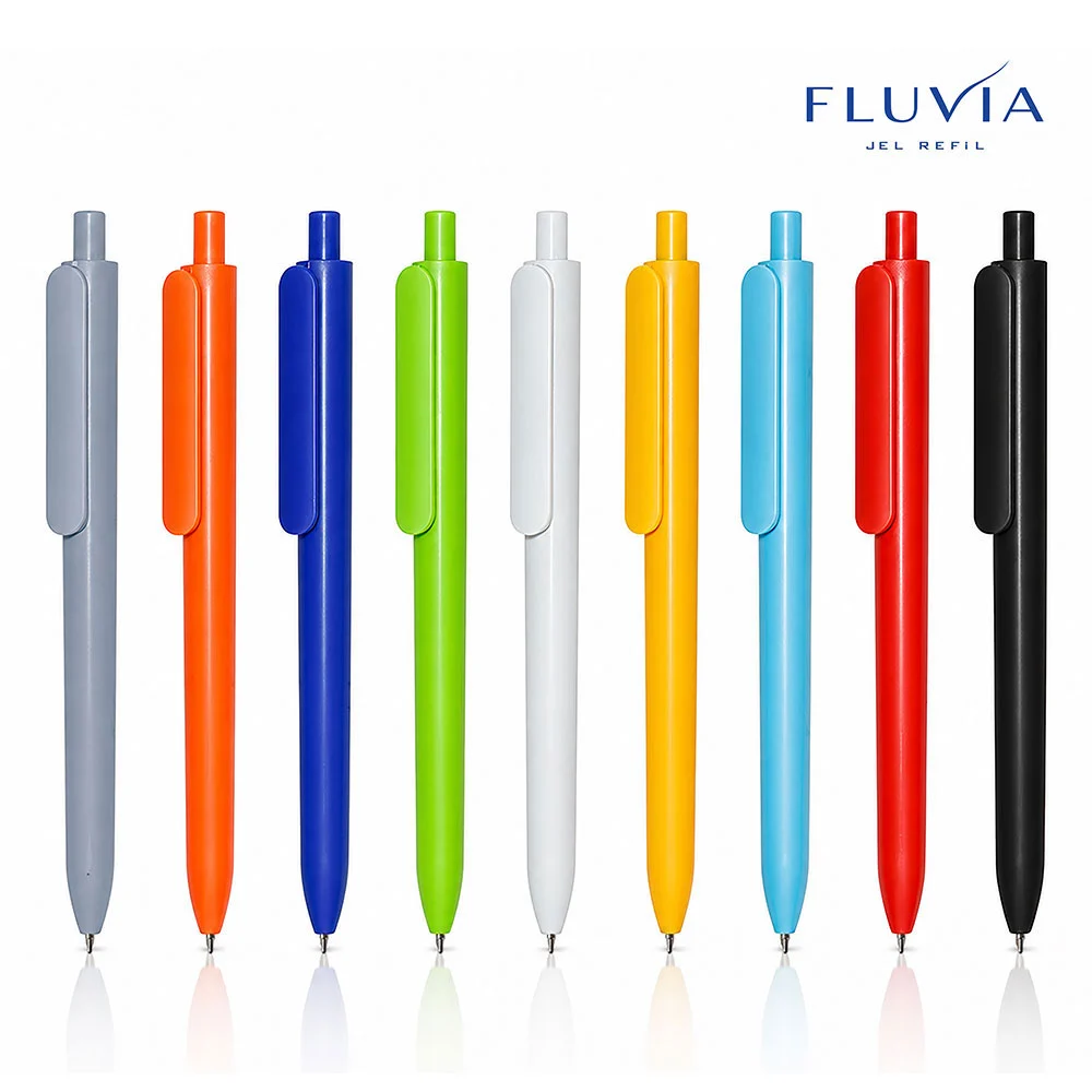 1006-J-F Fluvia İnce Jel Tükenmez Kalem Turuncu - Anadolu Promosyon