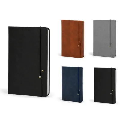 6531 Suni Deri Defter ( 14,3x20,5 cm ) Siyah - Anadolu Promosyon